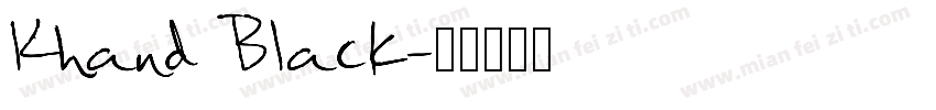 Khand Black字体转换